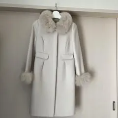 【新品未使用】ミッシュマッシュ 2way アンゴラ混 フォックスファーコート М