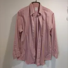 Brooks Brothers　ピンクチェック柄 ボタンダウンシャツ　長袖　М