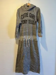 デニム&ダンガリー　ロゴパーカーロングワンピース　120cm