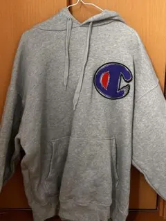 Champion グレー フード付きパーカー