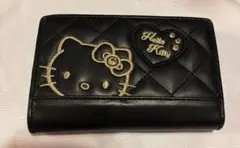 ハローキティ☆ＬＦ(エルファスナー)深札入れ☆ブラック☆財布☆サンリオ☆ブラック