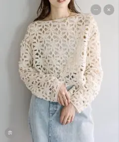 CELERI メッシュクロシェプルオーバー ベージュ - メルカリ