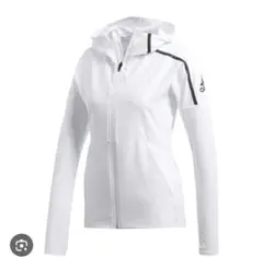 adidas ホワイト フード付き アウター M