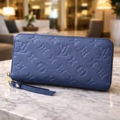 ルイヴィトン♦︎限定カラー アンプラント ジッピーウォレット ネイビー 長財布