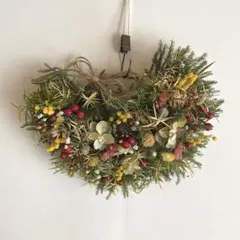 ドライフラワーリース　20センチ　ハーフリース