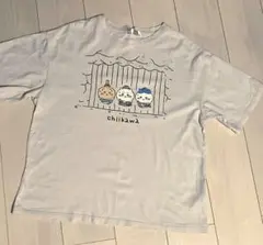 ちいかわ 囚人 牢屋 Tシャツ レディース Lサイズ アイスグレー