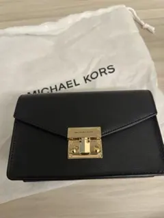 MICHAEL KORS ショルダーウォレット ブラック 2WAY 保存袋付