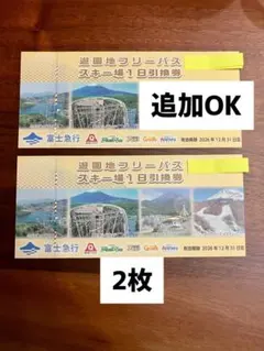 富士急ハイランド 遊園地フリーパス 2名分のサムネイル