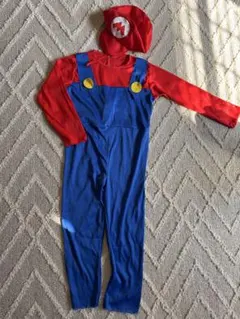 １度のみ着用　マリオ コスチューム 赤青 帽子付き