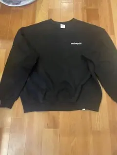 mahagrid. ブラック クルーネックスウェット　短丈