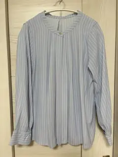 GLOBAL WORKストライプ 長袖シャツ Mサイズ