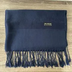 【新品】大判　ストール　紺色　100% VISCOPE