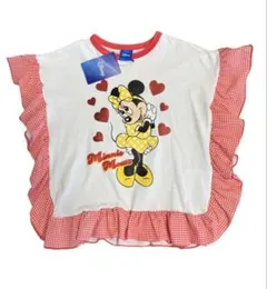 【新品未使用】ディズニー ミニーマウス 半袖 チェック フリル Tシャツ 120のサムネイル