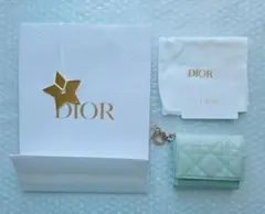 【日本限定】Lady Dior Lotus ウォレット　水色　ライトブルー