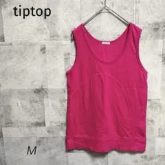 tiptop ティップトップ【M】タンクトップ ピンク 綿100% ゆったりのサムネイル
