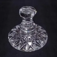 クリスタルガラス ペーパーウェイト キャンドルスタンド 565g 4769