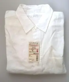 無印良品＊フレンチリネン洗いざらしシャツ長袖M 白