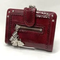 美品✨ANNA SUI 折り財布 がま口 アクセサリーチャーム 蝶 バタフライ