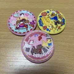 ディズニー刺繍缶バッジ　3点セット