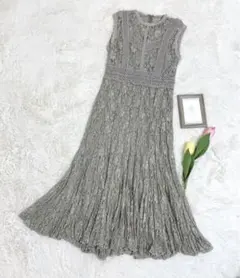 COCODEAL プリーツ　レースワンピース　シアー　オケージョン　パーティー