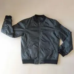UNIQLO ブラック MA-1ジャケット M/ユニクロアウター/男女兼用/軽量