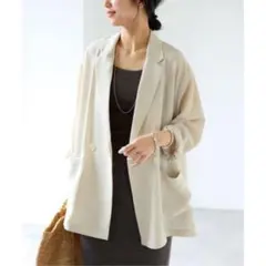 SLOBE IENA ウォッシャブルシアーポリオーバージャケット　タグ付きのサムネイル