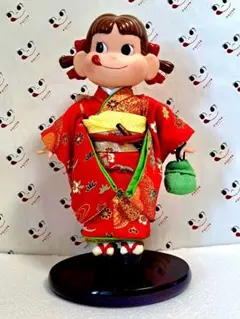 晴れ着のペコちゃん　茜　ペコちゃん誕生50周年記念 不二家|ペコちゃん誕生50周年記念 晴れ着ペコちゃん 茜の晴れ着