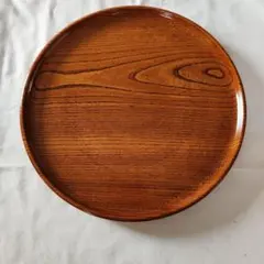 銘木 屋久杉 丸盆（貼合せ）直径29．5cm希少 美品 美杢 飾り盆 木製