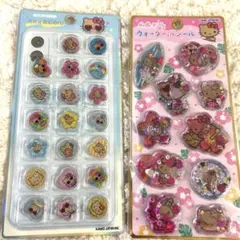 日焼けキティ　おはじきシール　ウォーターインシール