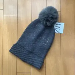 新品未使用 zara ラインストーン ニットビーニー S 52cm