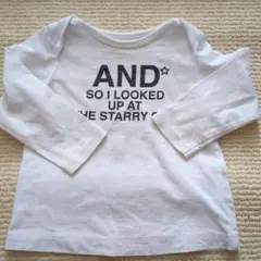 COMME CA ISM 白　長袖Tシャツ 80cm