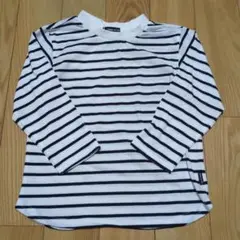 新品☆コムサイズム　白地に紺ライン　長袖Tシャツ110㎝