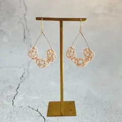 水引 ピアス イヤリング 揺れるピアス おしゃれ 可愛い あわじ結び ピンク