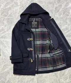 TOMMY HILFIGER トミー チェック柄 ウール レザー ダッフル M