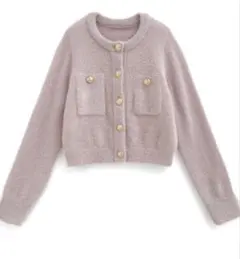 GRL ラメフェザーカーディガン