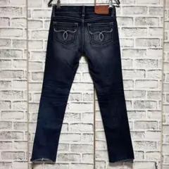 MOUSSY マウジー ホワイトステッチ スキニー デニムパンツ 25