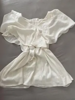 CECIL Mc BEE ホワイト フレアスリーブブラウス チュニック