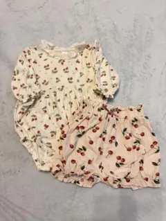 セット　futafuta いちご柄ロンパース さくらんぼ　ブルマ　70