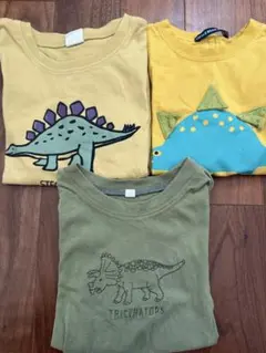 恐竜プリント Tシャツ 3枚セット 120cm
