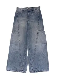 ZARA rise wide leg jeans デニム バギー ウィメンズ