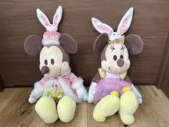 ミッキー＆ミニー ぬいぐるみ 우사기 耳 イースター ディズニーストア