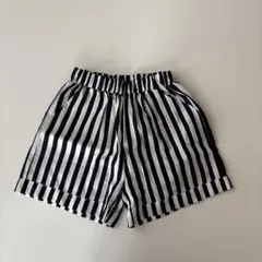 ストライプパンツ　ブラック