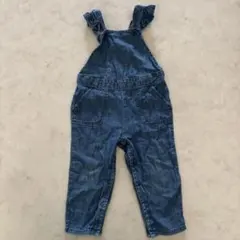 gap baby ベビー デニム サロペット フリルショルダーのサムネイル