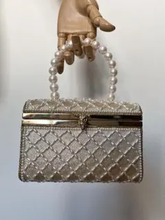 ビーズ刺繍　パーティーbag