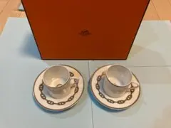 HERMES シェーヌダンクル　カップ・ソーサーセット