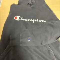 Champion フード付きスウェット ブラック
