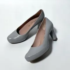 UNISA ウニサ パンプス 38 24cm グレージュ スペイン チャンキー