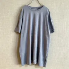 ケネスコール 半袖 Tシャツ クルーネック 半袖 無地 ビッグサイズ 青 綿