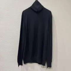 S00312 アルマーニ|ブラック|ニット|長袖|トップス|古着|ビンテージ