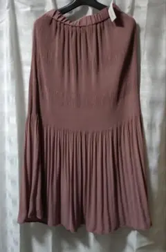 新品 a.no.ne. neピンク プリーツロングスカート